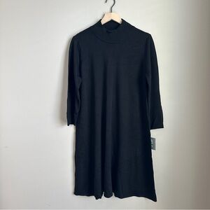 Marc New York Andrew Marc Black Mock Neck Sweater Dress Women’s Size L